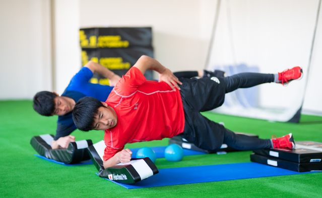 体幹トレーニングの様子