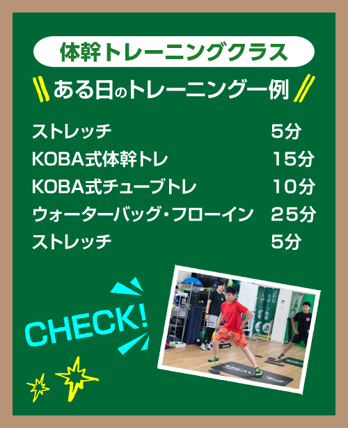 ある日の体幹トレーニング一例